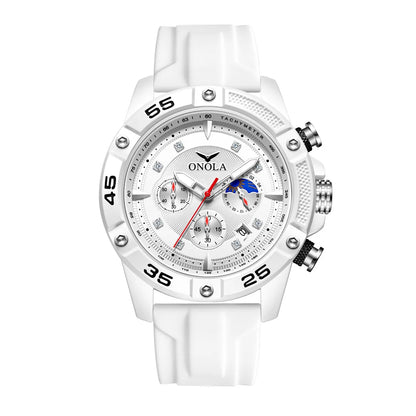 ONOLA New Fashion Casual Men's Watch Multi functional Fluorescent Tape Waterproof Quartz Military Watch Men's Clock High Quality