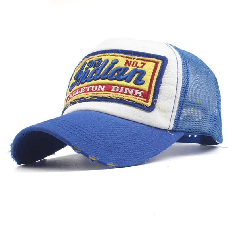 Casquette de baseball brodée avec lettrage, pour hommes et femmes, en maille respirante pour l'été, casquette snapback unisexe, style hip-hop, trucker, « Bone Gorras »