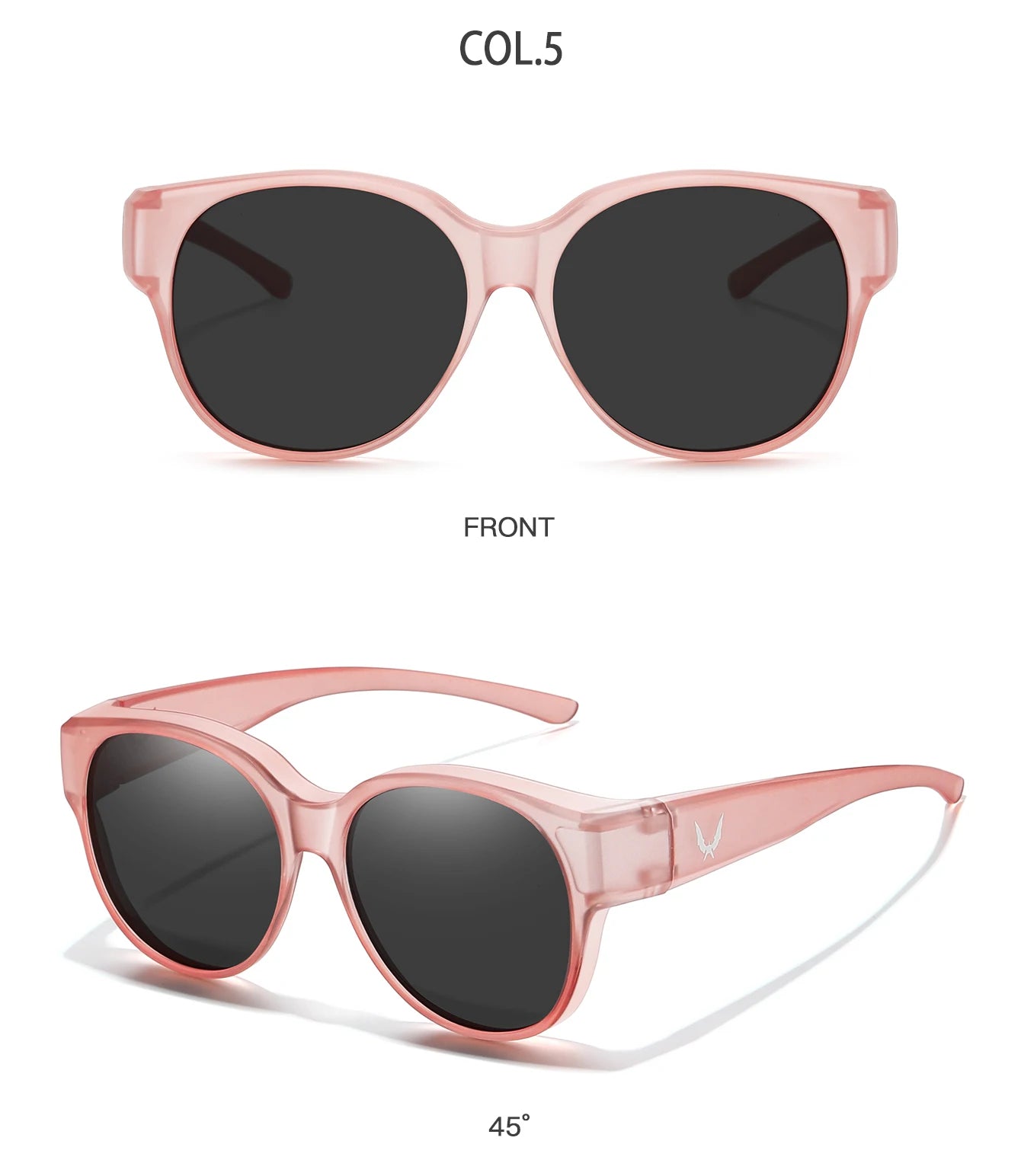 Over Glasses with Box Cover Over Myopia Eyeglasses Unisex Round Shades with UV protection Outdoor Sports Fishing Hiking Cycling