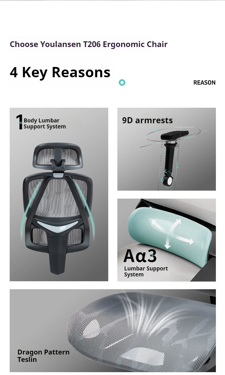 Ergonomic Gaming Chair 8D Headrest 3D Lumbar Support 9D Armrest 145° Recline for Office Computer Chair with Breathable Mesh