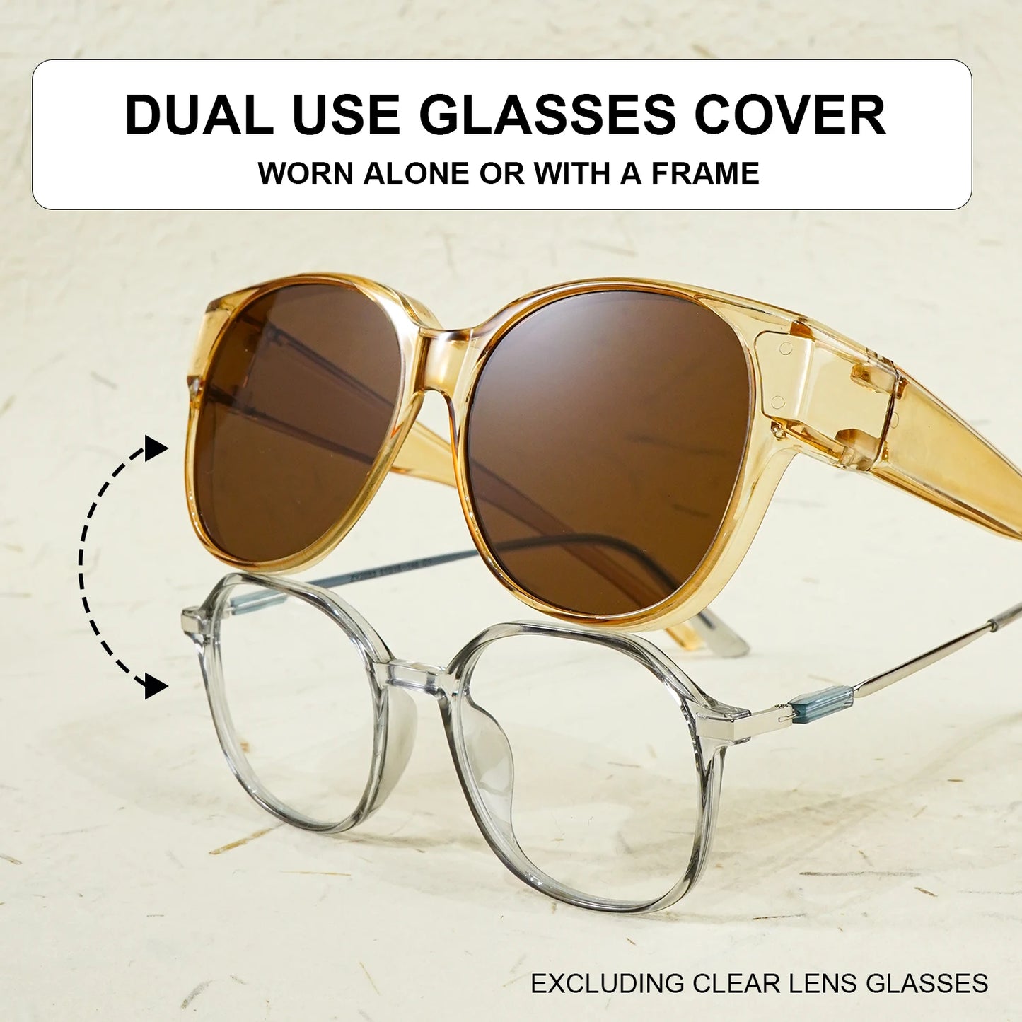 Fit Over Oversized Glasses Fashion Glasses, Perfect Daily Wear, Photo Props, and Gift for Birthday, Valentine's Day