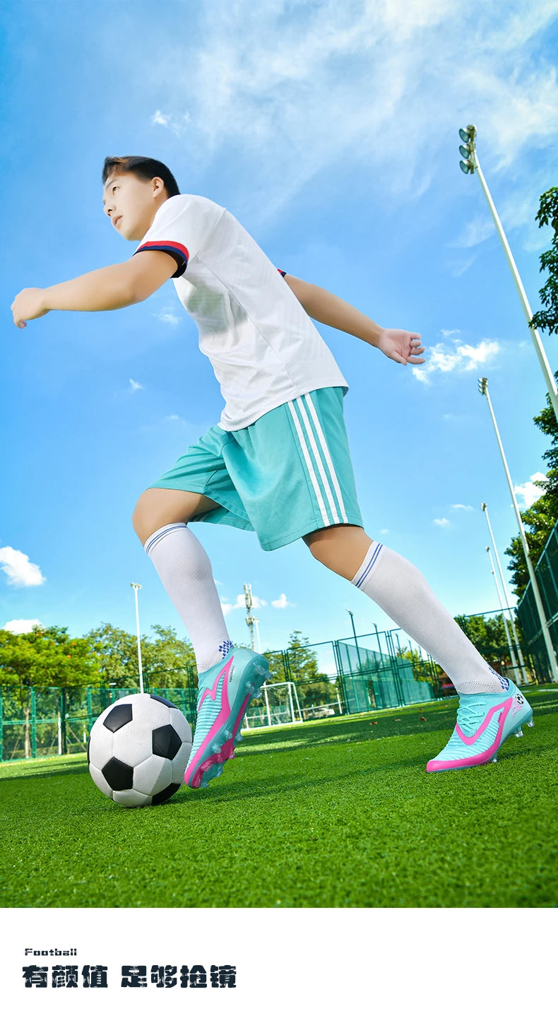 Pánske futbalové kopačky, športová futbalová obuv, outdoorové kopačky, dospelí, protišmykové, chlapčenské, s dlhými hrotmi, tréningové, priedušné, na zápas, pohodlné
