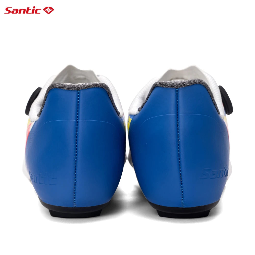 Santic Mens Cycling Shoes 2025 New Glass Fiber Nylon Sole Outdoor Pro Road Racing Shoes Auto-lock Road Riding Bicycle Sneakers