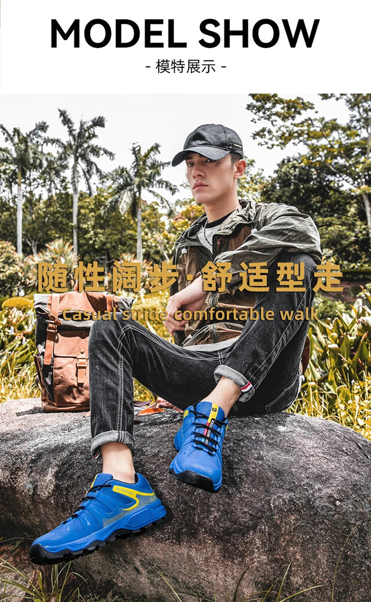 New Outdoor Men's Shoes Men's Anti Slip mountaineering Shoes Travel Hiking Adventure Footwear Fashionable Casual Sneaker