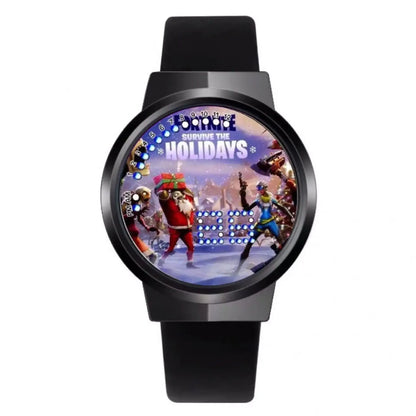 Ρολόι Fortnite Cute Fashion Cartoon Personalized Kawaii με φως νυκτός LED αφής, ηλεκτρονικό μαθητικό ρολόι, δώρο για φίλους