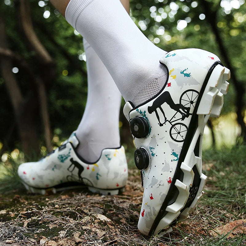 Cycling Sneaker MTB Men Sports Dirt Bike Shoes SPD Pedal Mountain Bicycle Footwear Speed Racing Man Flat Off Road Cycling Shoes