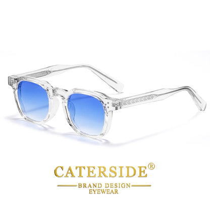 CATERSIDE New Retro Punk Men Sunglasses Square Personalized Design Glasses Women's Fashion Party Glasses Festival Gift 2 Pieces