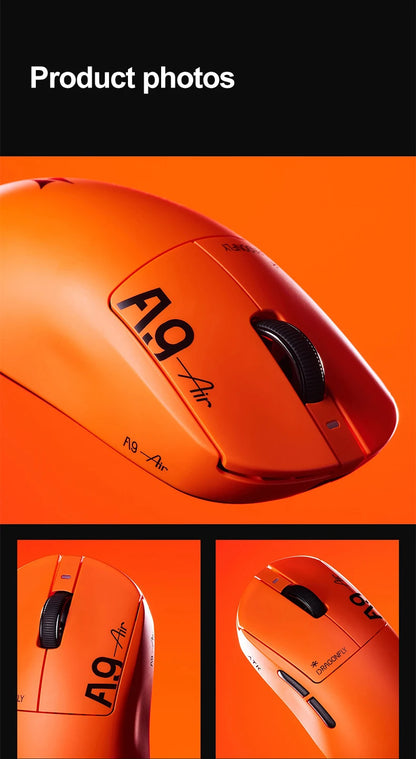 ATK Dragonfly A9 Ultimate belaidė žaidimų pelė A9 Air PAW3950, itin lengva ergonomiška e. sporto FPS žaidėjų pelė CSGO A9 Ultra
