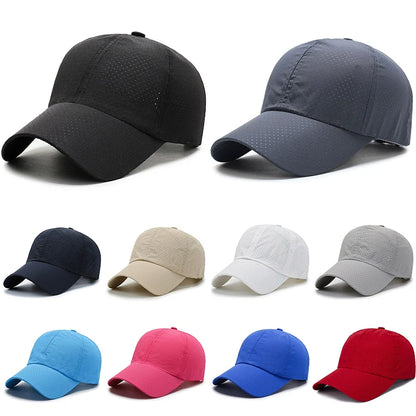 Mesh Quick Dry Cap Men Running Sports Baseball Cap Women Golf Tennis Cap Outdoor Jogging Breathable Sun Hat