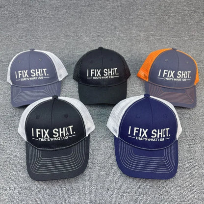Unisex Embroidery I Fix Shit That's What I Do Mechanic Baseball Cap Repairman Dad Hat Outdoor Activity And Daily Fashion Wear