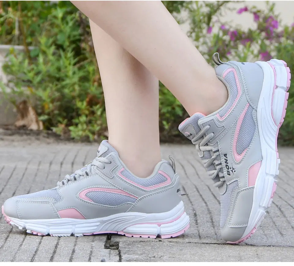 BONA New Designers Laufschuhe – Atmungsaktive Outdoor-Sportschuhe für Damen – Leichte Sneaker – Bequeme Sportschuhe für Damen