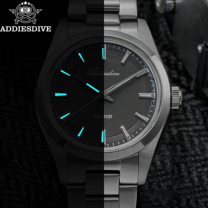 ADDIESDIVE 2024 New AD2066 Men's Watches Bubble Mirror Pot Cover Glass Stainless Steel Waterproof  Quartz Watch Man reloj hombre
