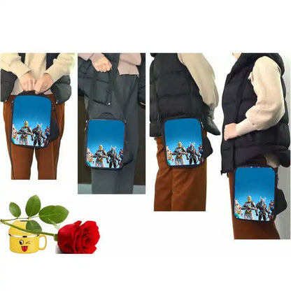 Lunch Bags for Children,Cartoon Fort-nite School Picnic Bags for Girls Boys,Kids Insulated Cooler Lunch Bags Portable Lightweigh