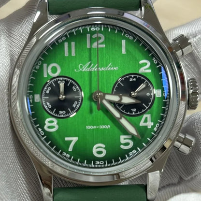 ADDIESDIVE Hot Sale Watch for Men VK64 Chronograph 10Bar Waterproof AD2516 Super Luminous Bubble Mirror Glass Quartz Steel Watch