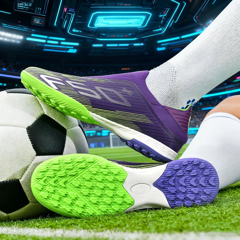 Nauji vyriški futbolo bateliai dirbtinei vejai, patogūs, itin lengvi futbolo batai, neslystantys sportiniai FG bateliai žolei, salės futbolui, suaugusiesiems, neslystantys