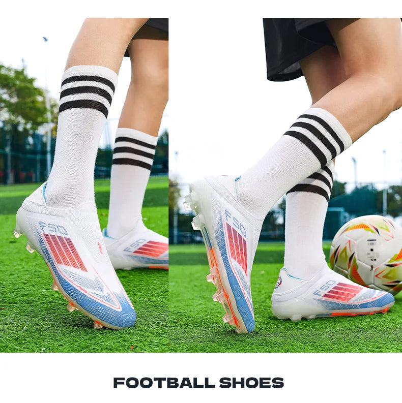 Neue Herren-Fußballschuhe für Kunstrasen – bequeme Fußballschuhe, Sport-FG-Rasenschuhe, Futsal, rutschfest, Outdoor, für Erwachsene, ultraleicht und rutschhemmend