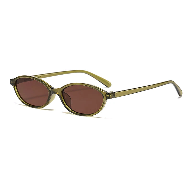 1/4pcs New Casual Elliptical Sunglasses Female Multi Color Frame Glasses Fashion Small Frame Design UV400 Sun Glasses Unisex
