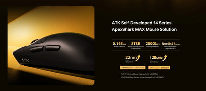 ATK Blazing Sky X1 V2 Ultimate Dual-Mode-Wireless-Maus, leicht, PAW3950 Ultra, Dual 8K Hz, niedrige Latenz, anpassbare Ergonomie-Maus