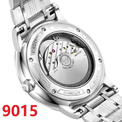 CADISEN Ultra-thin Mechanical Wristwatch Japan MIYOTA 9015 Top Brand Luxury Single-dome Sapphire Crystal Automatic Watch Man