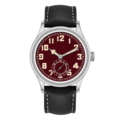 Hruodland 2024 New Retro Classic Men Watches Automatic Mechanical Stainless Steel Brown Leather Diving Wristwatch for Male