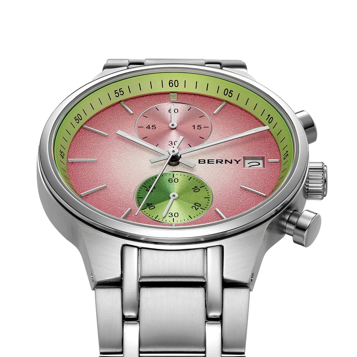 BERNY Watches for Men Fashion Casual Multi-function Chronograph Quartz Men's Watch Luminous Date Colorful Sports Wristwatch