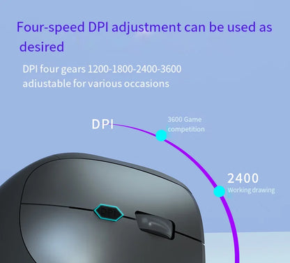 Wired Right Hand Vertical RGB Mouse Ergonomic Gaming Mouse 1600DPI USB Optical Wrist Healthy Mause for PC Computer