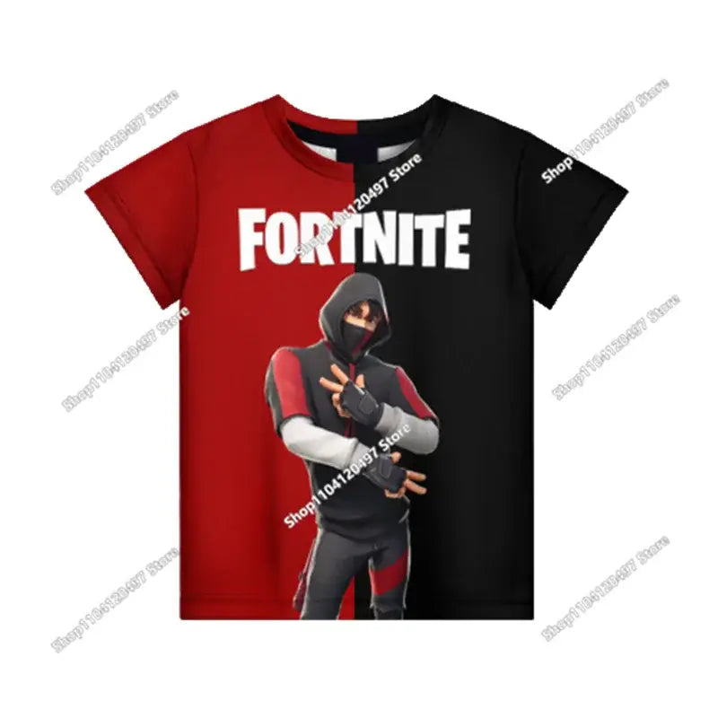 Anime Fortnite T-Shirts Girl Clothing T Shirt Boys White Cartoon Tees Baby Summer Shirts Cute Printed Tops Costume