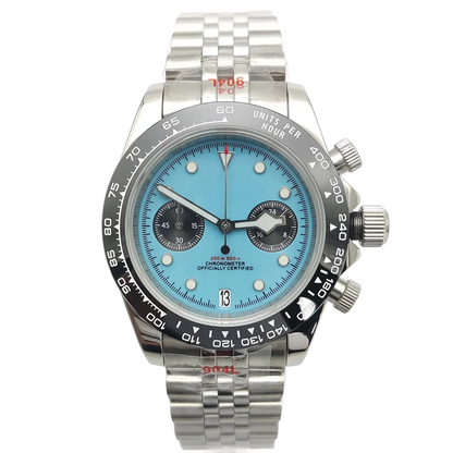 Men's watch 2025 new design vintage quartz watch 5ATM waterproof sports chronograph AR sapphire VK64 watch relogio masculino