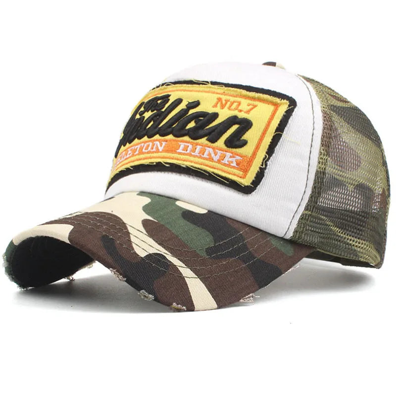 Casquette de baseball brodée avec lettrage, pour hommes et femmes, en maille respirante pour l'été, casquette snapback unisexe, style hip-hop, trucker, « Bone Gorras »