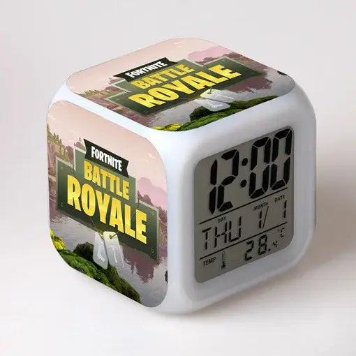 Fortnite Alarm Clock Cute Fashion Cartoon Personalized Creative Kawaii Minimalist LED Alarm Clock Gift for Friends' Birthday