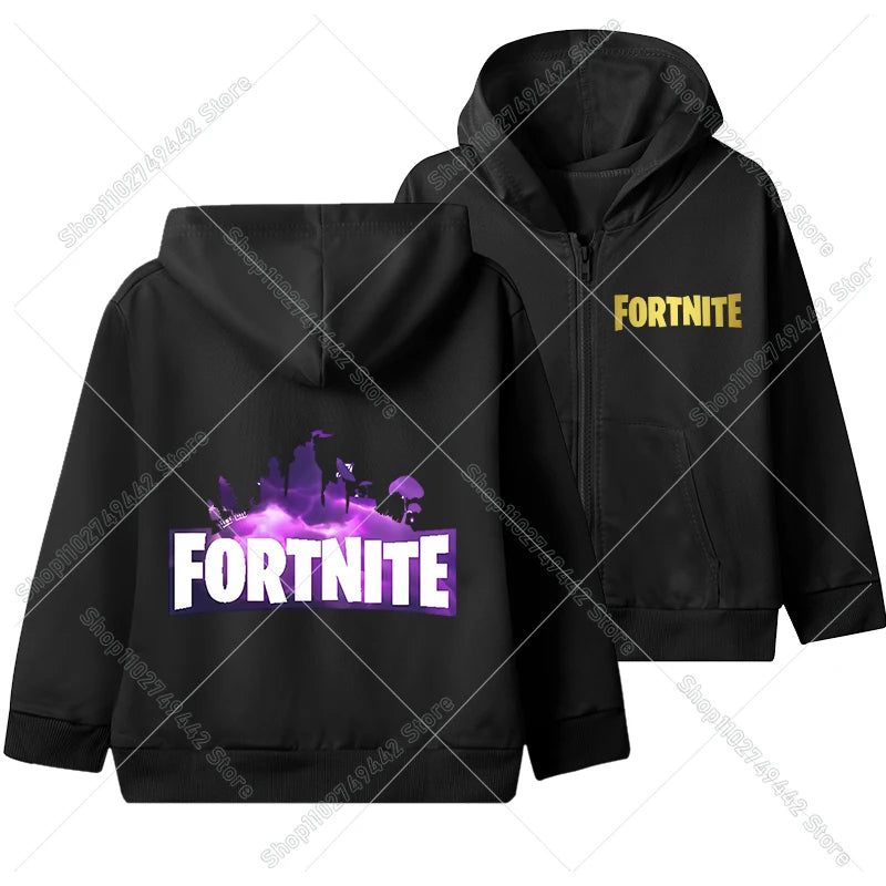 Hot Game Fortnites Zipper Hoodies Kids Hooded Jacket Children Thin Sweatshirt Autumn Long Sleeve Boy Clothing  Casual Hood Coat