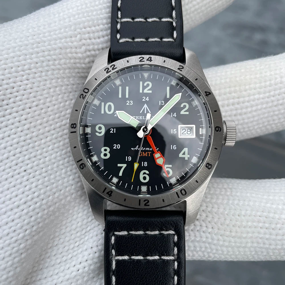 STEELFLIER Ufficiale SF792 GMT Orologio da polso meccanico Movimento NH34 Super BGW9 C3 Luminoso Impermeabile fino a 200 m Orologio da immersione di lusso da uomo