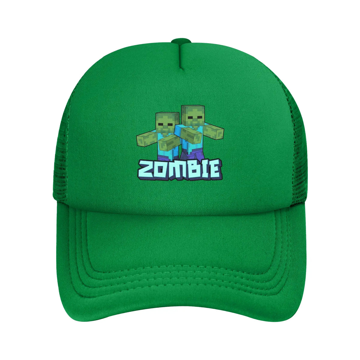 Voksen Creepers Zombie fjendtlig mob-karakter Trucker-kasket Mesh-baseballkasket Polyesterhat Solkasket Justerbare golfkasketter Sommer