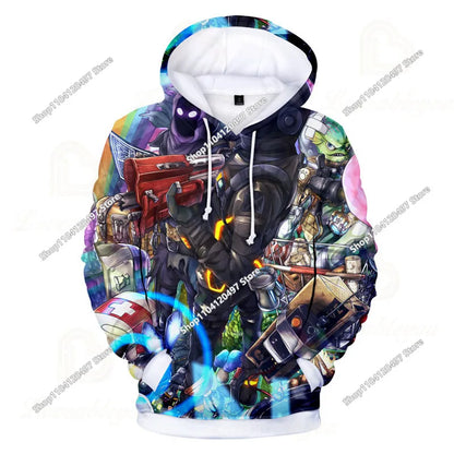 Fortnites Cosplay Sweatshirt Game 3D Printed Unisex Hoodie Casual Coat Anime Peripheral Kawaii Jacket Children Clothing Gifts