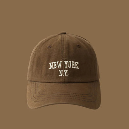 Gorra de béisbol de algodón suave con letras para mujer y hombre, bordado retro, visera curvada, gorra unisex para coleta, hip hop, gorra de camionero y gorras para el sol