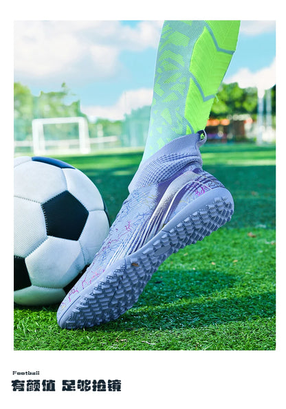 Men Professional Football Shoes Society Cleats Soccer Shoes Original Indoor Football Field Boots Grass Training TF/FG Sneaker