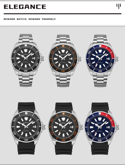 TOPHILL Men's Automatic Watches Men Dive Watch 300m Waterproof Mechanical Wristwatch NH35 Super Luminous Clocks Sapphire Mirror