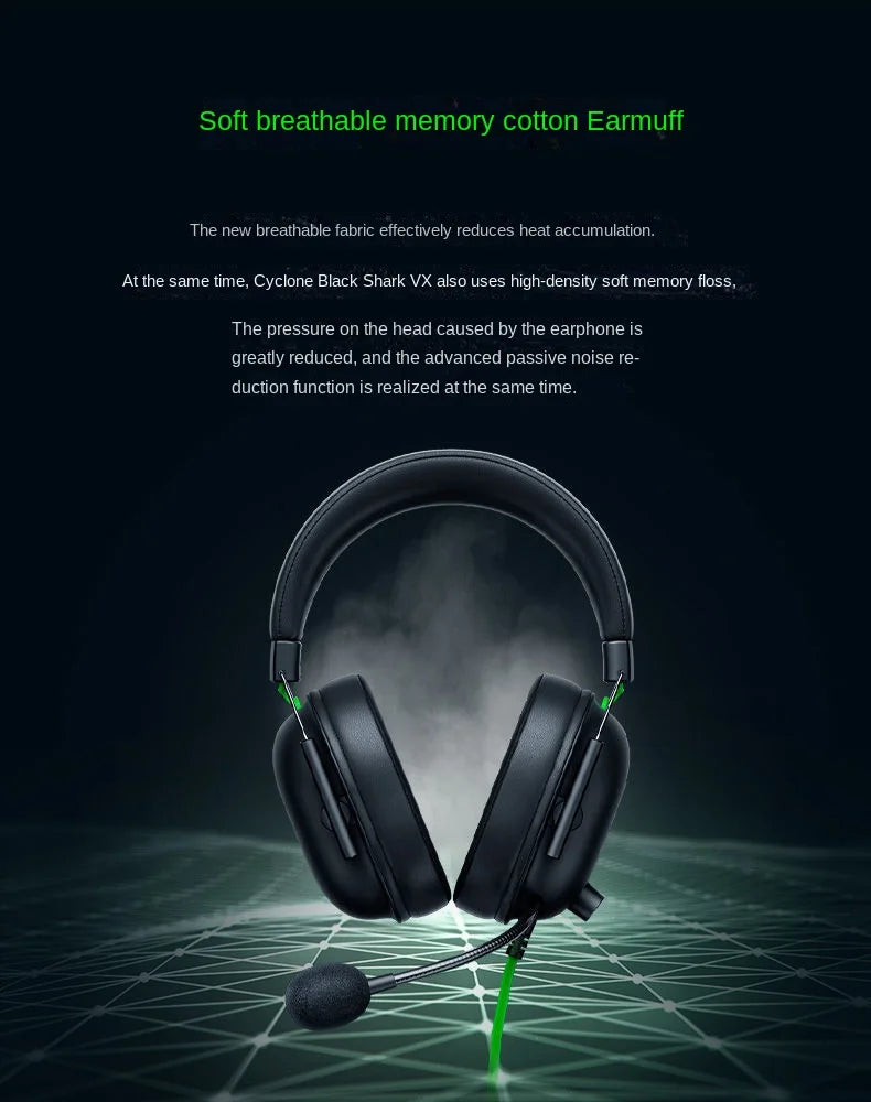 Razer BlackShark V2 X Gaming Headset – 7.1 Surround Sound Wired Gaming Headphones with Noise-Cancelling Microphone for PC, PS5, PS4, Xbox & Nintendo Switch
