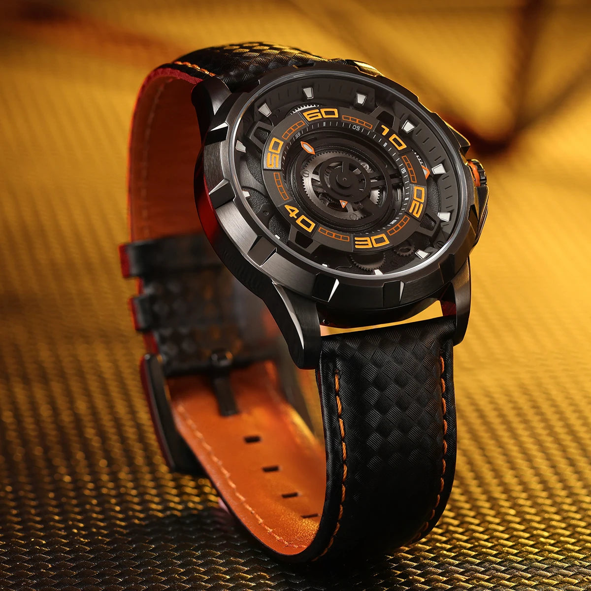 BERNY Automatic Skeleton Watch For Men 3D Dial 5ATM Luminous Sapphire 316L Steel MIYOTA 82S0 Mechanical Top Luxury Men's Watches