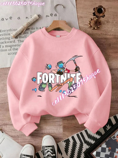 New Fortnites Kids Sweatshirts Cartoon Game Character Printed Hoodie Autumn Casuals Children Tops Winter Baby Boys Clothing