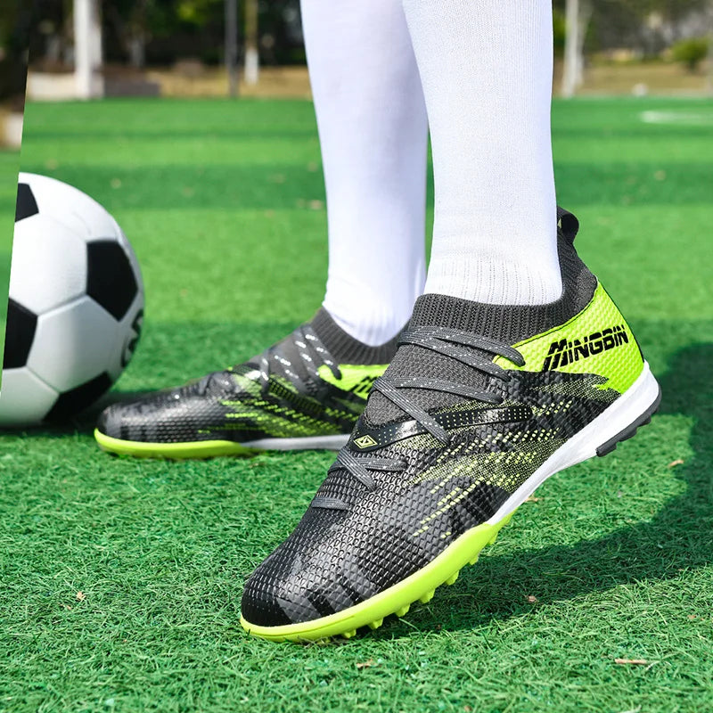 Chaussures de football en mesh respirant pour hommes, crampons de football professionnels, chaussures de football pour jeunes, antidérapantes, baskets pour hommes, Society Chuteira