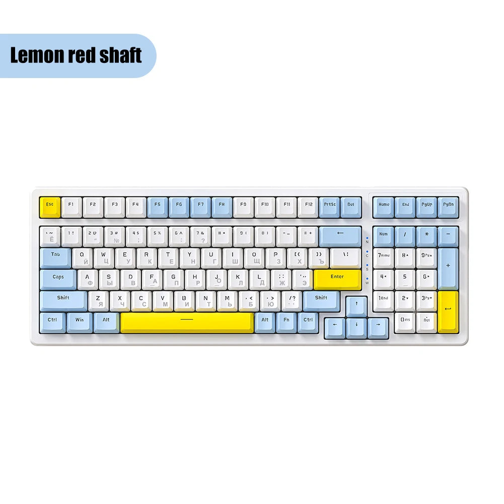 K3 MAX Mechanical Keyboard Hotswap Red/Green Shaft Gamer Keyboard USB Wired RGB Backlight 100 Keys Russian for Computer Laptop