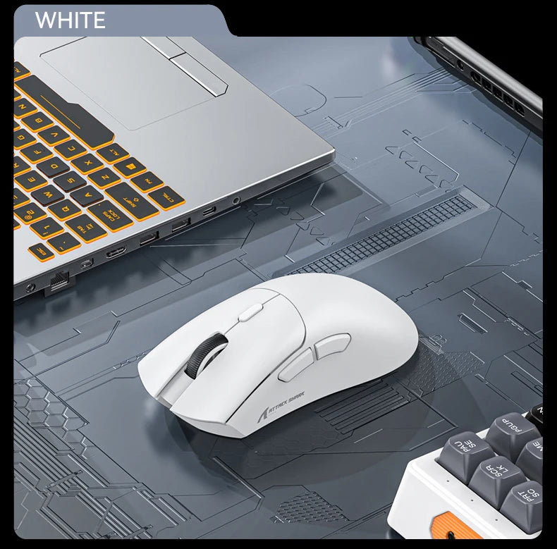 Attack Shark R1 Tri-Mode 2.4g-BT-Wired, PAW3311 18000DPI, 59g  Lightweight Gaming Mouse