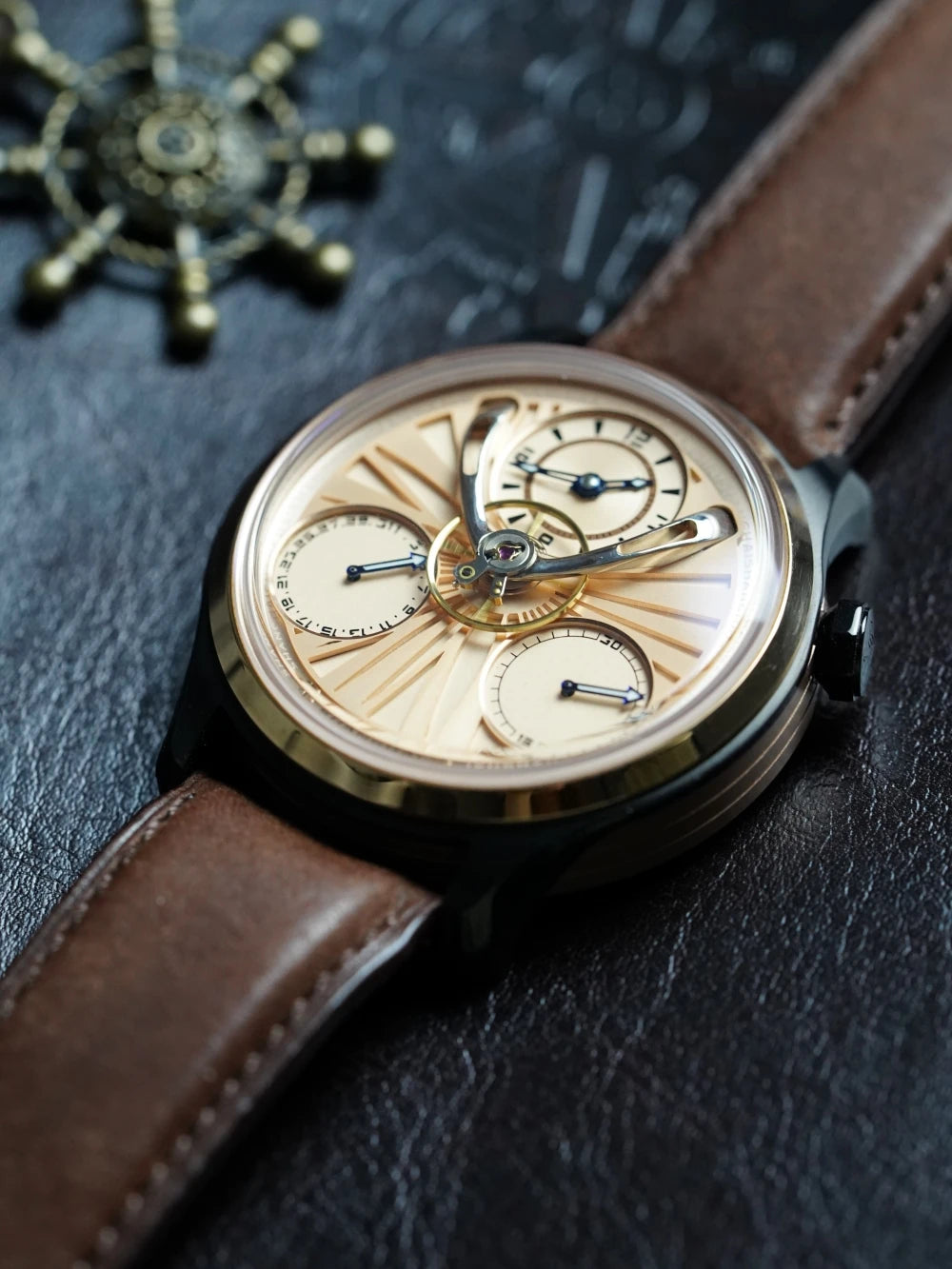 Shanghai Watch Central Flywheel Men's Watches 42.5mm Automatic Watches Fashion 316L Stainless Steel Mechanical Wristwatch 877
