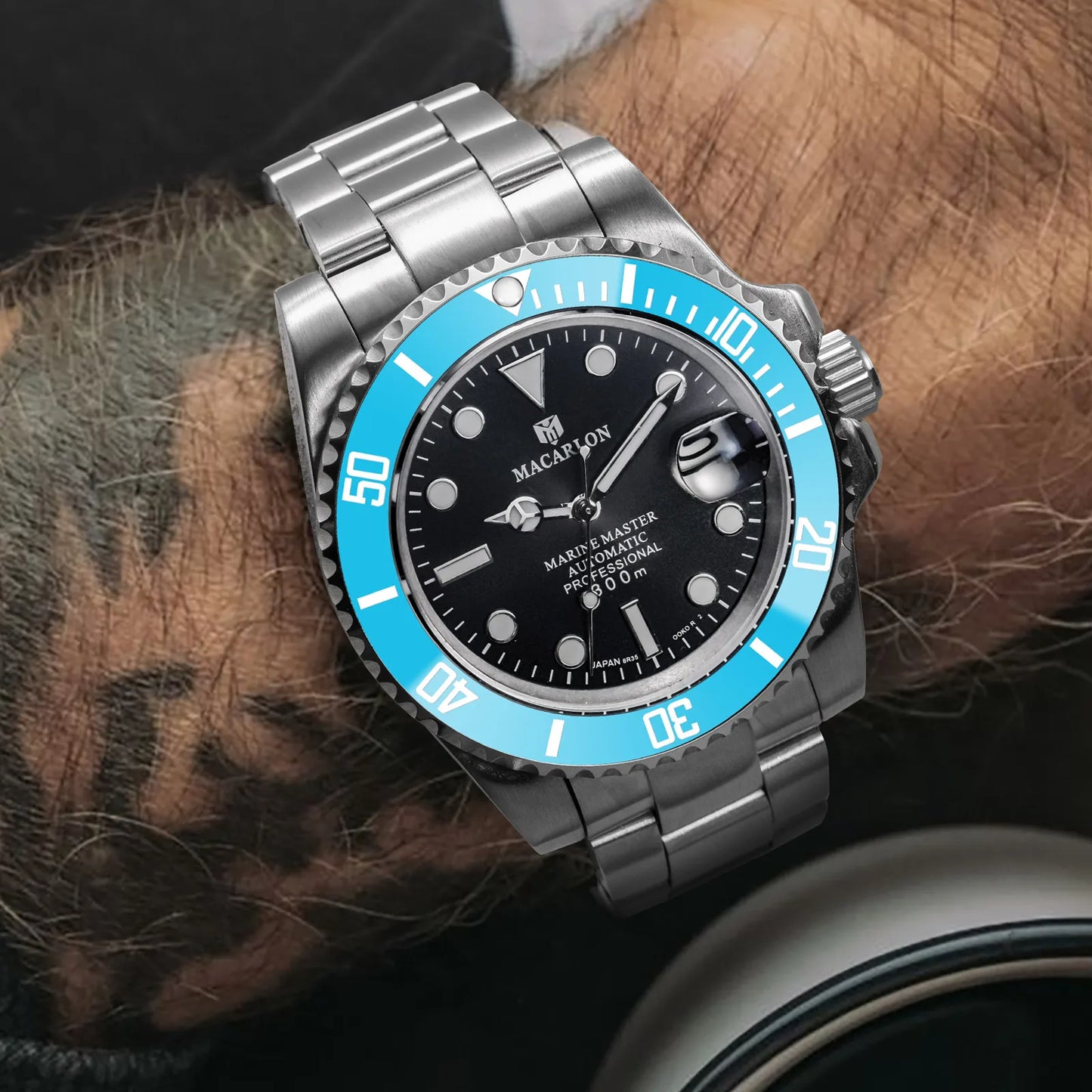 MACARLON Design New 41mm Mechanical Watch for Men Sapphire Glass Luminous Stainless Steel Waterproof China NH35 Automatic Watch TOP