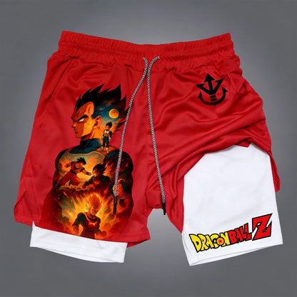 Dragon Ball Son Goku Summer Men's Bot Fitness 2025 Double-Layer Replica Two-Piece Loose-Fit Training Running Shorts Casual Pants