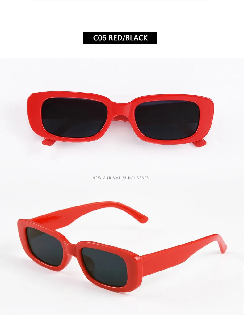 New Small Sunglasses Women Men Trendy Vintage Brand Designer Hip Hop Square Green Sun Glasses Female Eyewear UV400