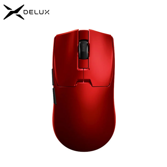 Brezžična gaming miška Delux M800mini, lahka 46g, PAW3395/PAW3311, frekvenca osveževanja 1KHz, za igralce na PC z majhnimi do srednje velikimi dlanmi