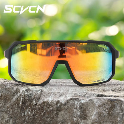 SCVCN New Outdoor Cycling Glasses Bike Sunglasses Men UV400 Eyewear Sports MTB Goggles Bicycle Women Riding Hiking Sunglasses