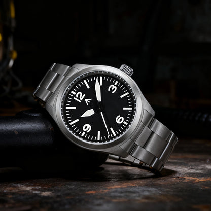 Relógio de Quartzo Vintage Militar Militado ML08 V2 com Movimento VH31, Vidro Duplo de Safira, Luminescência C3 BGW-9, Impermeável, 38mm